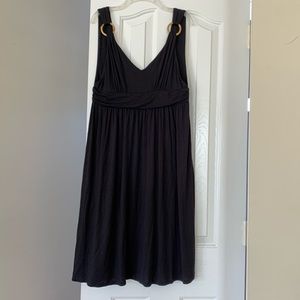 Black Summer Tee Empire Dress L Size Sleeveless